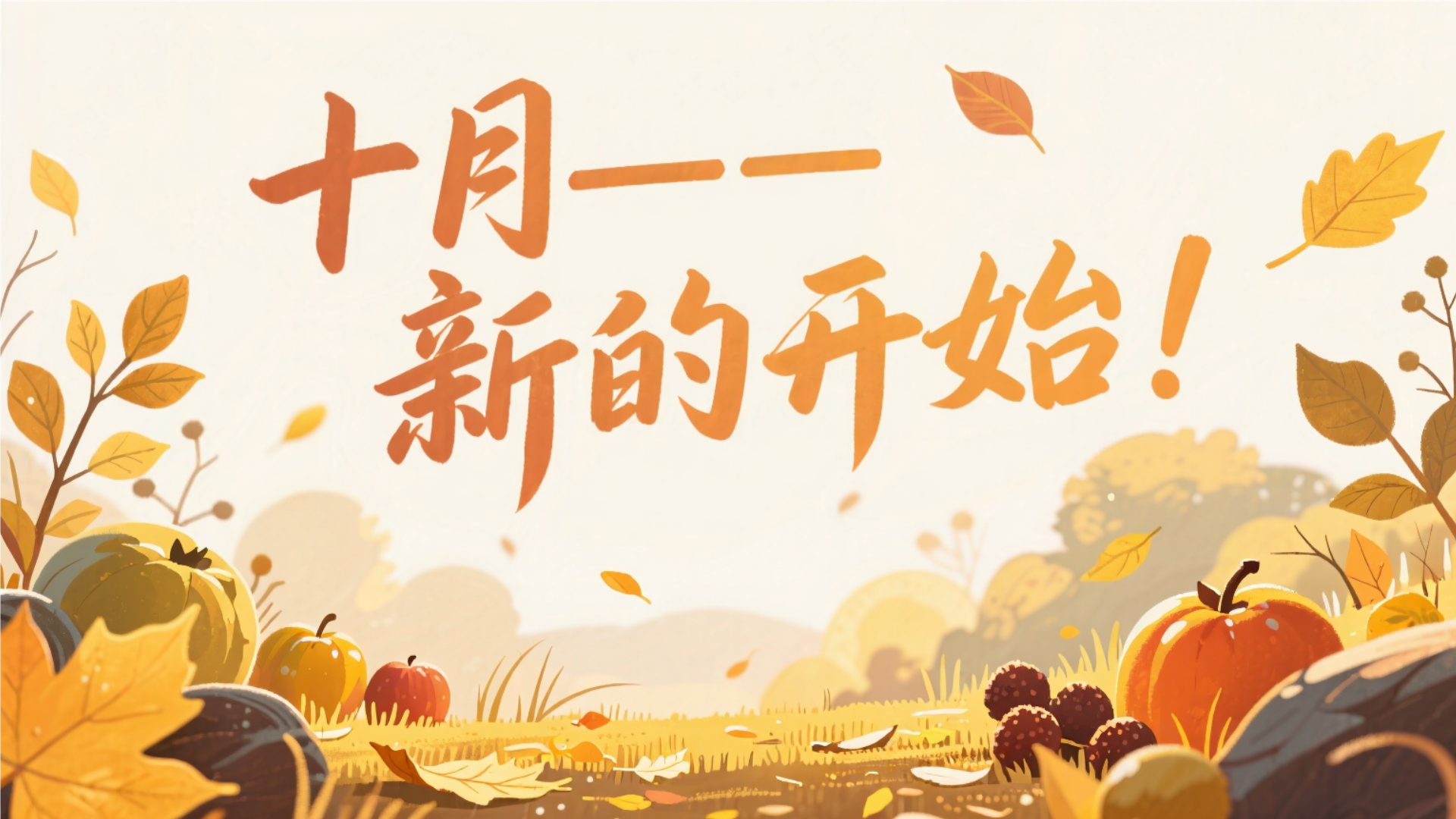 【随笔】十月——新的开始！